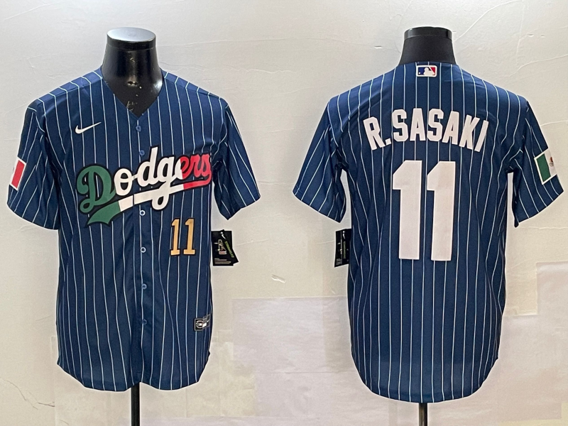 Men Los Angeles Dodgers #11 R Sasaki blue 2025 MLB nike jersey style 24->los angeles dodgers->MLB Jersey